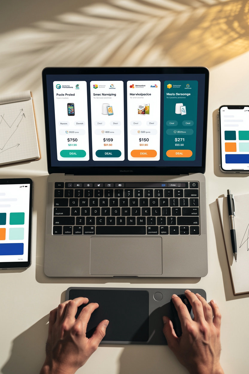 Johncarefulness.store side-by-side comparison of Amazon, eBay, Temu, and AliExpress product prices for Florida shoppers